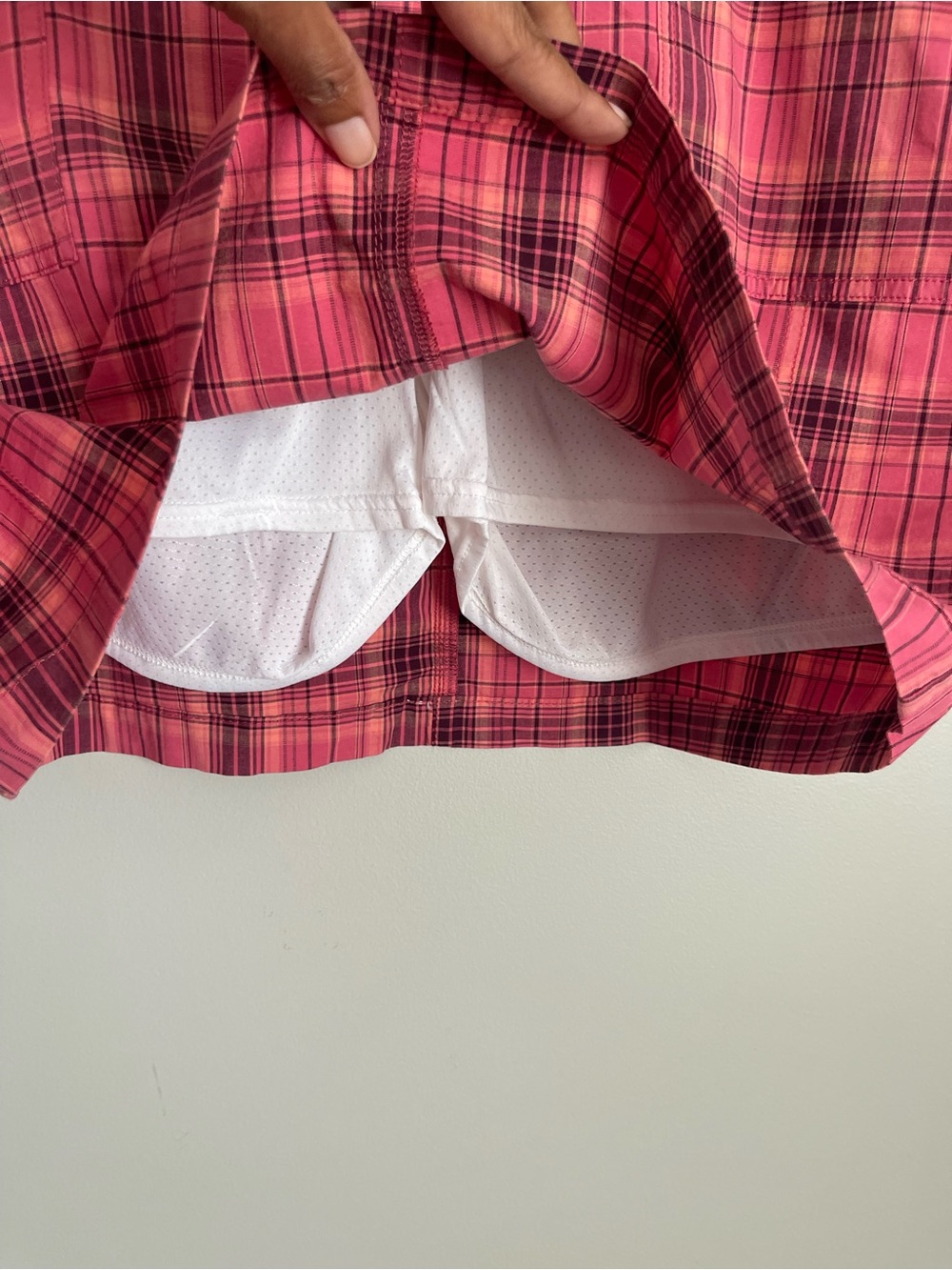 LEE Pink Plaid Straight Fit Golf Skort Sz 16 - Picture 6 of 10